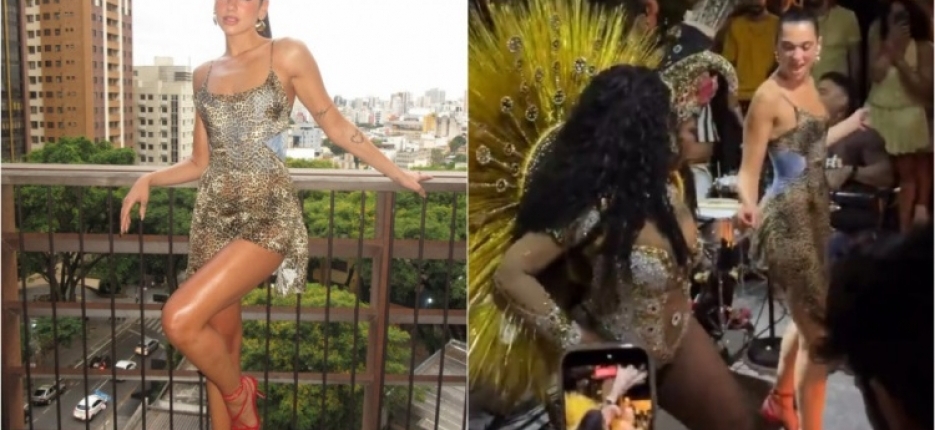 Dua Lipa e Shaw Mendes curtem samba em SP