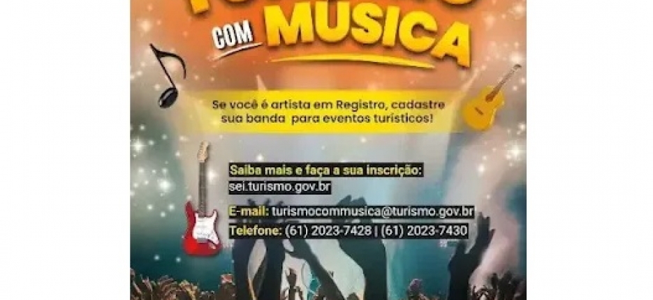 Oportunidade para artistas de Registro-SP